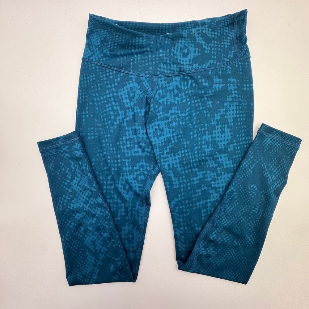 Old‎ Navy Active Go-Dry Blue Printed High Rise Leggings Women's Small Petite